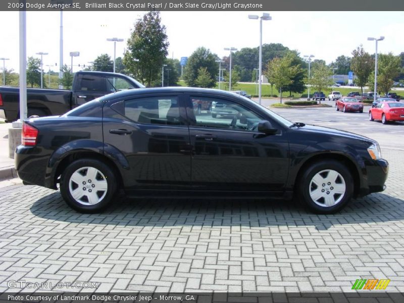 Brilliant Black Crystal Pearl / Dark Slate Gray/Light Graystone 2009 Dodge Avenger SE