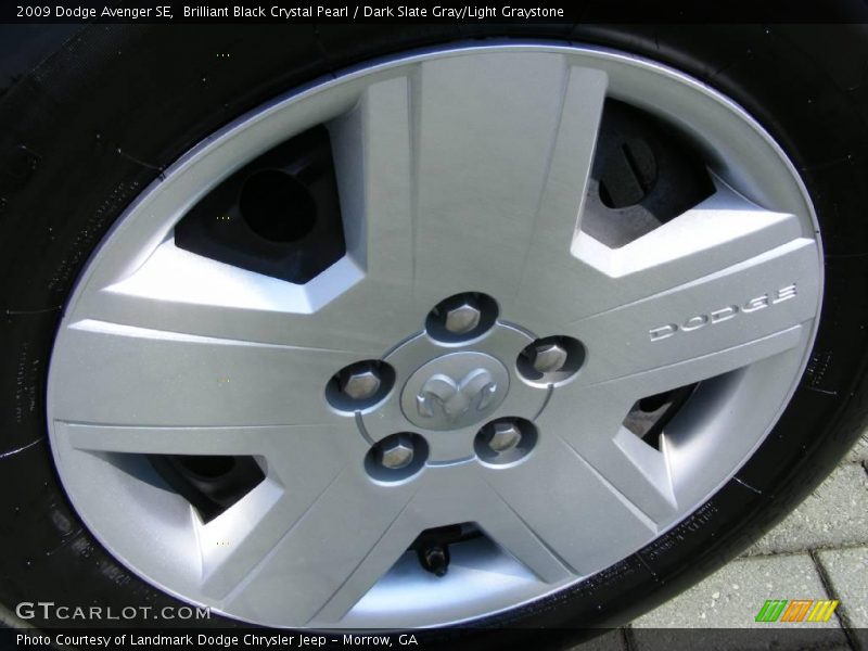 Brilliant Black Crystal Pearl / Dark Slate Gray/Light Graystone 2009 Dodge Avenger SE