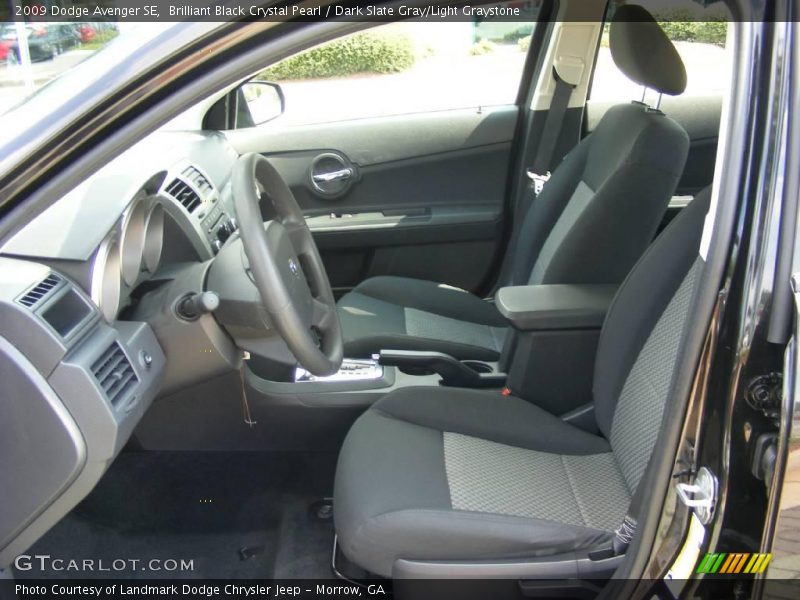 Brilliant Black Crystal Pearl / Dark Slate Gray/Light Graystone 2009 Dodge Avenger SE