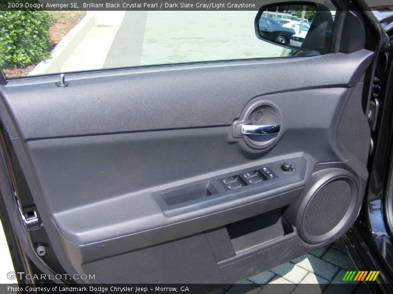 Brilliant Black Crystal Pearl / Dark Slate Gray/Light Graystone 2009 Dodge Avenger SE