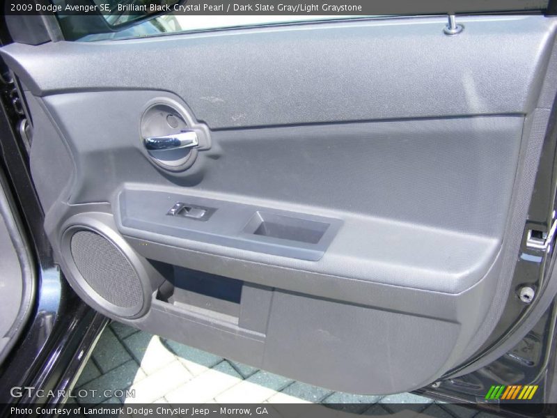 Brilliant Black Crystal Pearl / Dark Slate Gray/Light Graystone 2009 Dodge Avenger SE