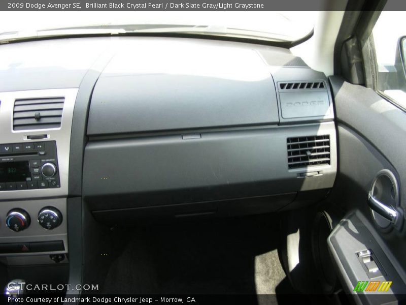 Brilliant Black Crystal Pearl / Dark Slate Gray/Light Graystone 2009 Dodge Avenger SE