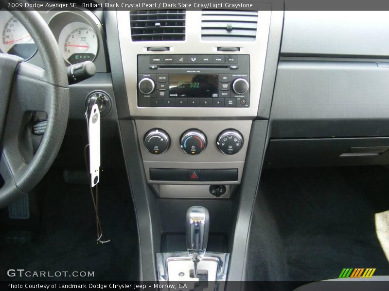 Brilliant Black Crystal Pearl / Dark Slate Gray/Light Graystone 2009 Dodge Avenger SE