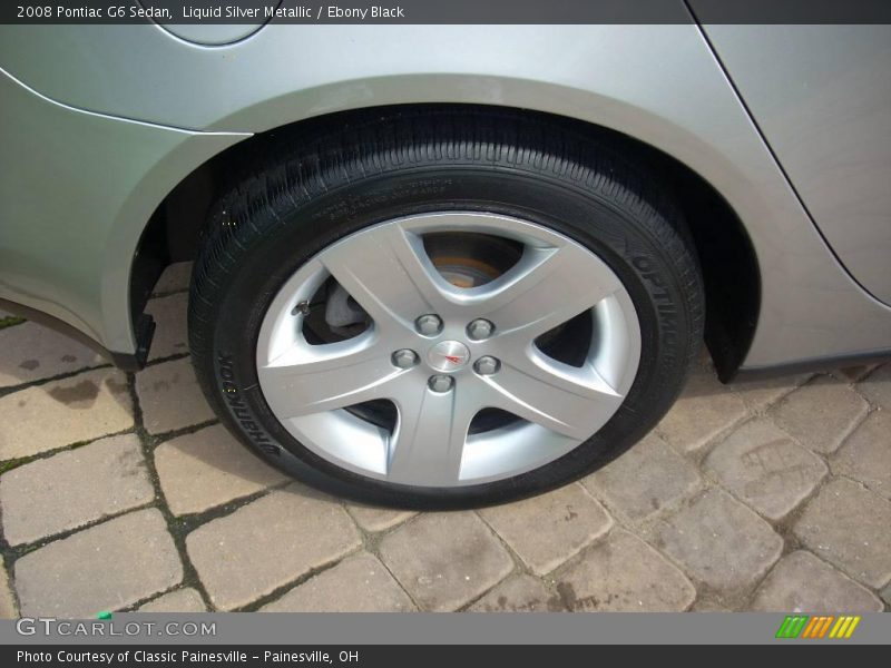 Liquid Silver Metallic / Ebony Black 2008 Pontiac G6 Sedan