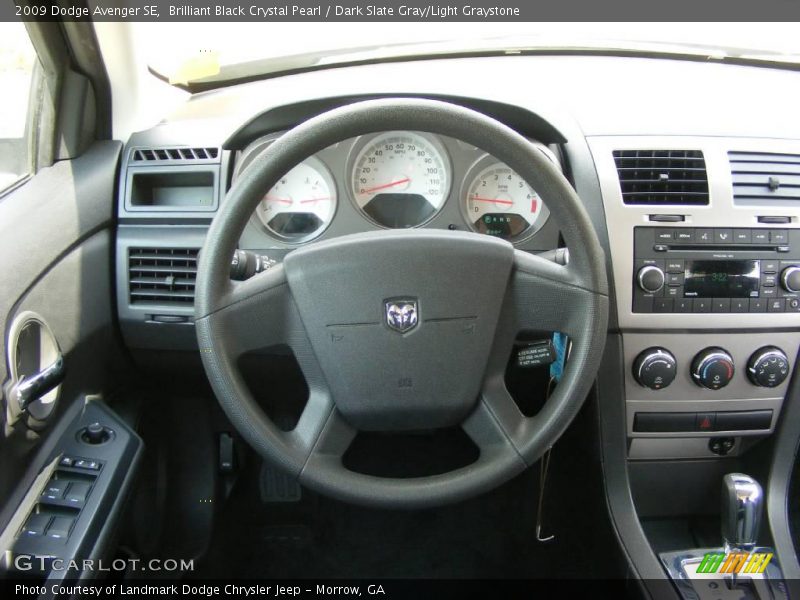 Brilliant Black Crystal Pearl / Dark Slate Gray/Light Graystone 2009 Dodge Avenger SE