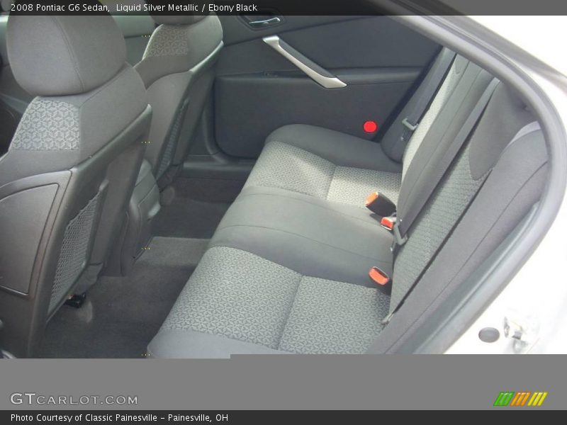 Liquid Silver Metallic / Ebony Black 2008 Pontiac G6 Sedan