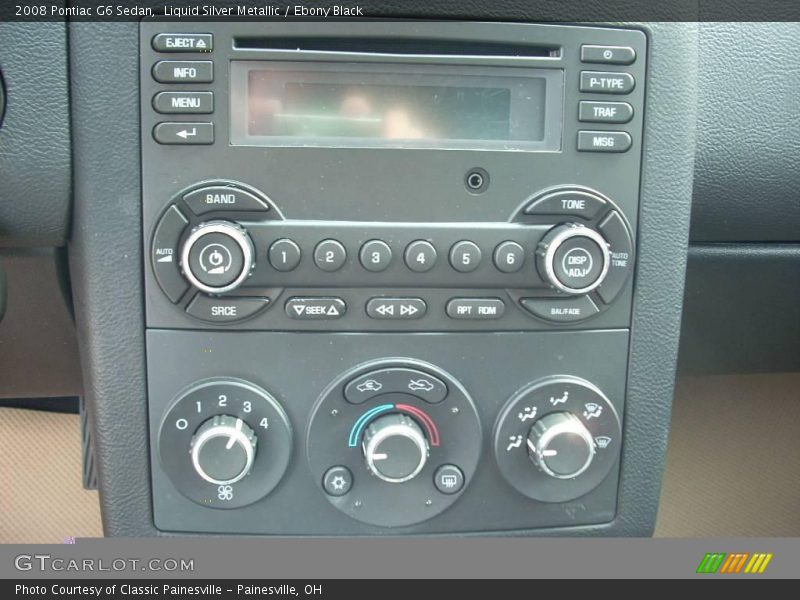 Liquid Silver Metallic / Ebony Black 2008 Pontiac G6 Sedan