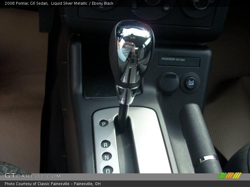 Liquid Silver Metallic / Ebony Black 2008 Pontiac G6 Sedan