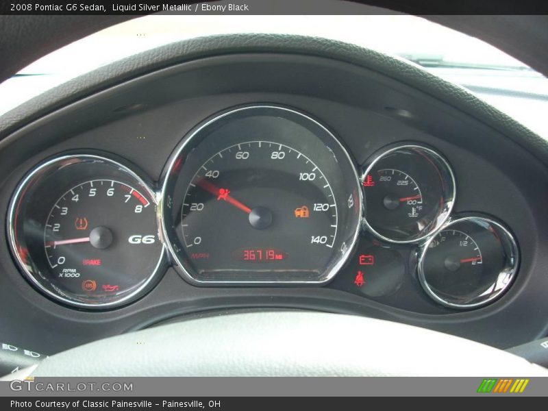 Liquid Silver Metallic / Ebony Black 2008 Pontiac G6 Sedan