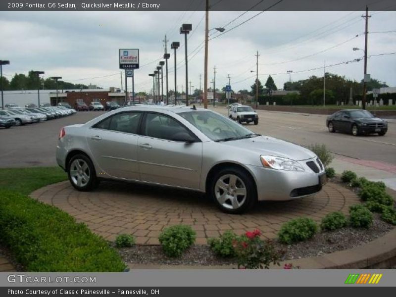Quicksilver Metallic / Ebony 2009 Pontiac G6 Sedan