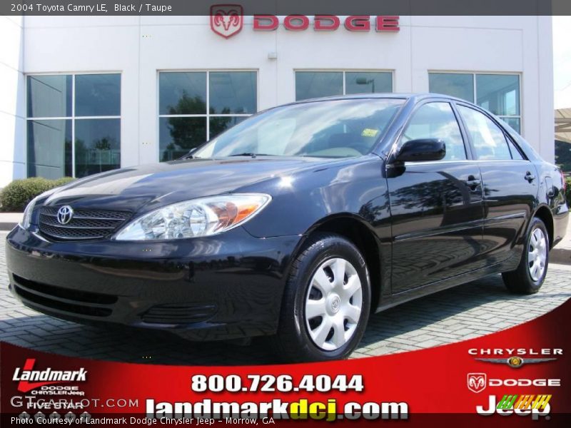 Black / Taupe 2004 Toyota Camry LE