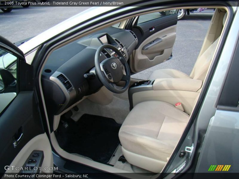 Tideland Gray Green Pearl / Ivory/Brown 2005 Toyota Prius Hybrid