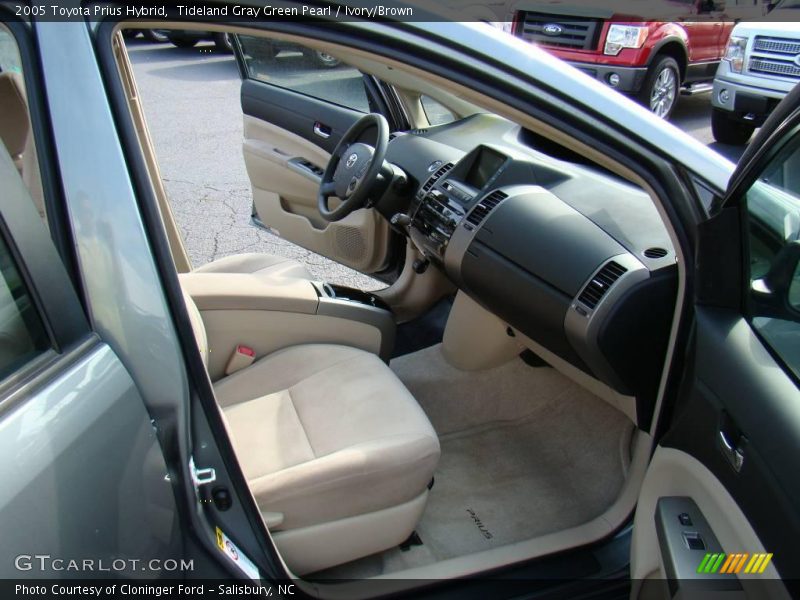 Tideland Gray Green Pearl / Ivory/Brown 2005 Toyota Prius Hybrid
