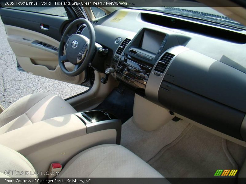 Tideland Gray Green Pearl / Ivory/Brown 2005 Toyota Prius Hybrid
