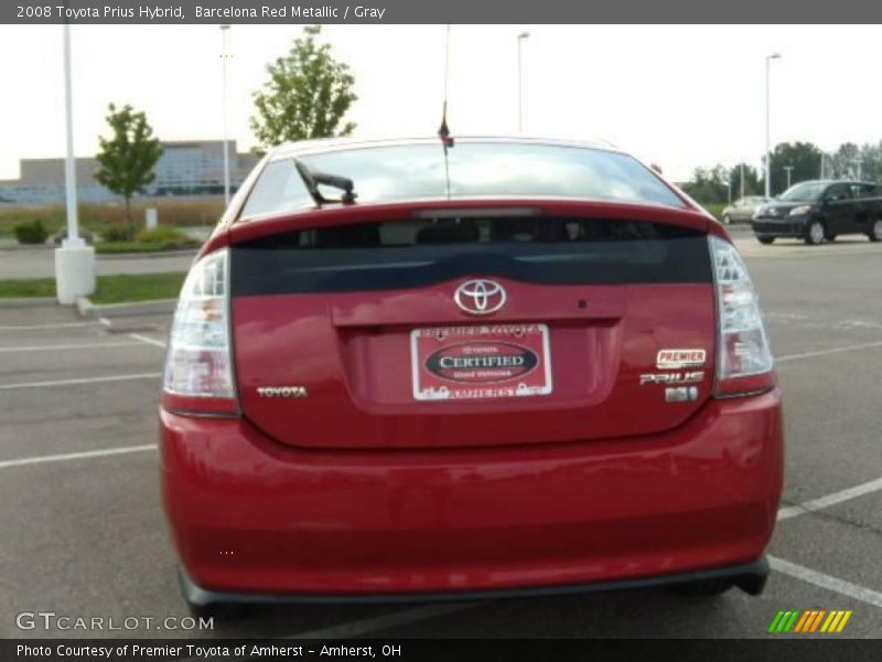 Barcelona Red Metallic / Gray 2008 Toyota Prius Hybrid