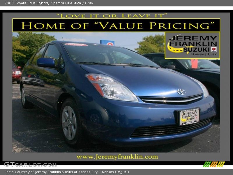 Spectra Blue Mica / Gray 2008 Toyota Prius Hybrid