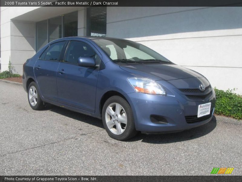 Pacific Blue Metallic / Dark Charcoal 2008 Toyota Yaris S Sedan