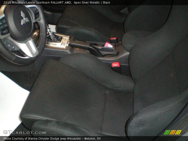 Apex Silver Metallic / Black 2010 Mitsubishi Lancer Sportback RALLIART AWD