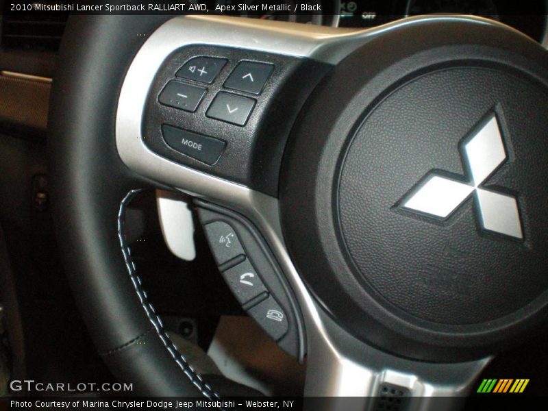 Apex Silver Metallic / Black 2010 Mitsubishi Lancer Sportback RALLIART AWD
