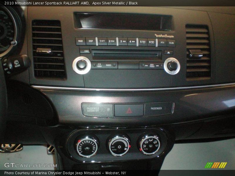 Apex Silver Metallic / Black 2010 Mitsubishi Lancer Sportback RALLIART AWD