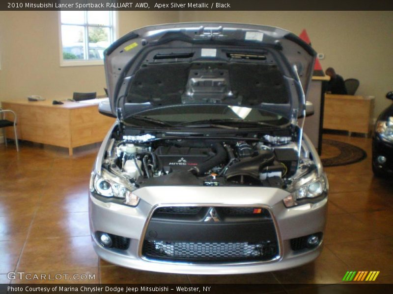 Apex Silver Metallic / Black 2010 Mitsubishi Lancer Sportback RALLIART AWD