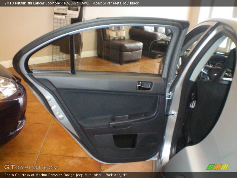 Apex Silver Metallic / Black 2010 Mitsubishi Lancer Sportback RALLIART AWD