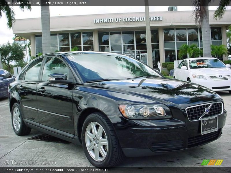 Black / Dark Beige/Quartz 2007 Volvo S40 2.4i