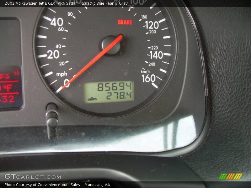 Galactic Blue Pearl / Grey 2002 Volkswagen Jetta GLX  VR6 Sedan