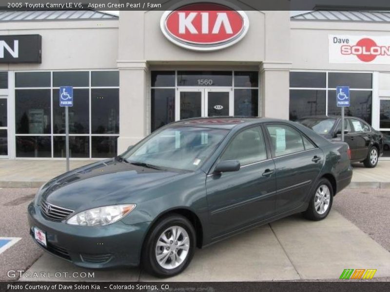 Aspen Green Pearl / Fawn 2005 Toyota Camry LE V6