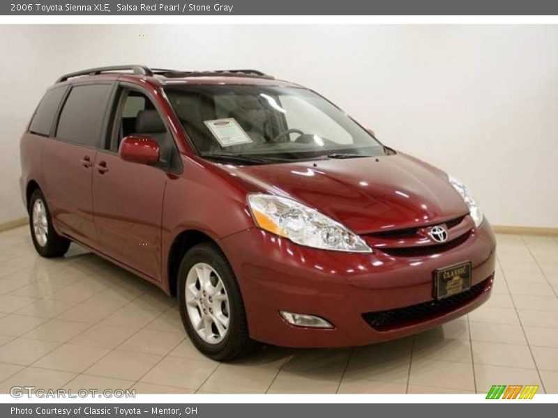 Salsa Red Pearl / Stone Gray 2006 Toyota Sienna XLE