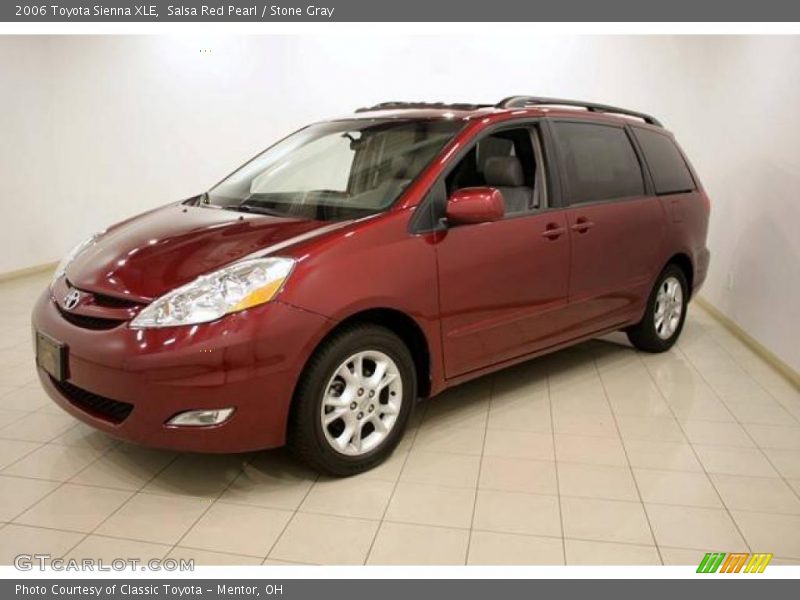 Salsa Red Pearl / Stone Gray 2006 Toyota Sienna XLE