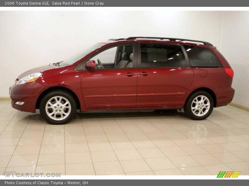 Salsa Red Pearl / Stone Gray 2006 Toyota Sienna XLE