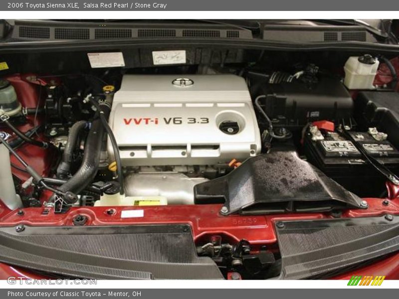Salsa Red Pearl / Stone Gray 2006 Toyota Sienna XLE