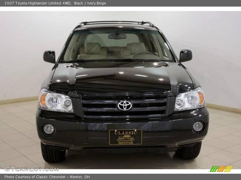 Black / Ivory Beige 2007 Toyota Highlander Limited 4WD