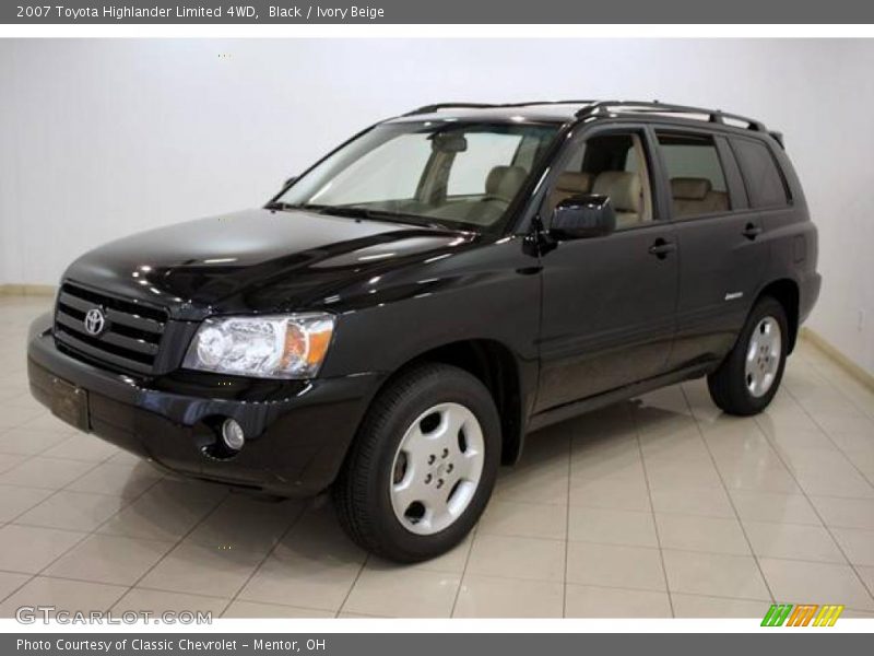 Black / Ivory Beige 2007 Toyota Highlander Limited 4WD