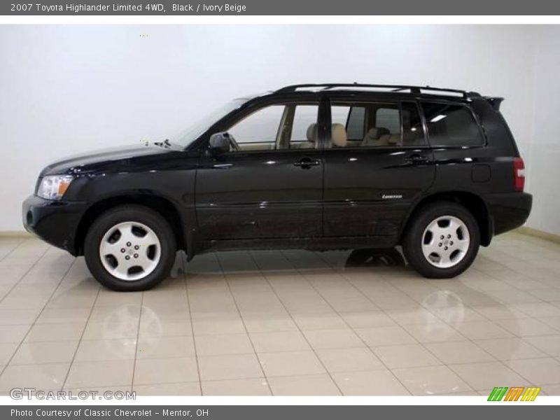 Black / Ivory Beige 2007 Toyota Highlander Limited 4WD