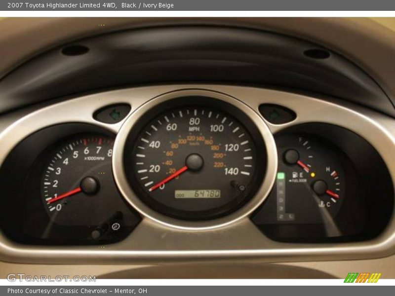 Black / Ivory Beige 2007 Toyota Highlander Limited 4WD