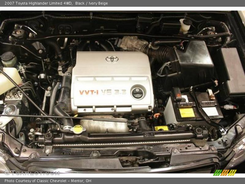 Black / Ivory Beige 2007 Toyota Highlander Limited 4WD