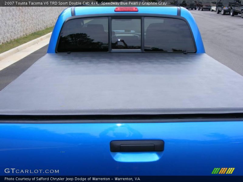 Speedway Blue Pearl / Graphite Gray 2007 Toyota Tacoma V6 TRD Sport Double Cab 4x4
