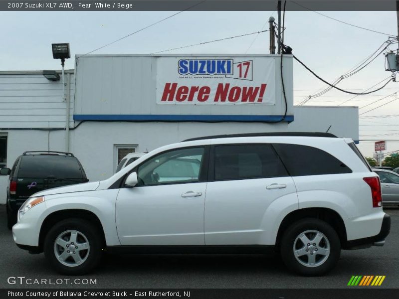 Pearl White / Beige 2007 Suzuki XL7 AWD