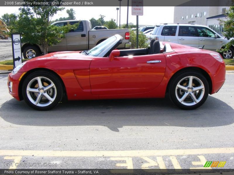 Chili Pepper Red / Black 2008 Saturn Sky Roadster