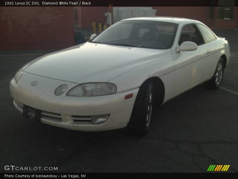 Diamond White Pearl / Black 1992 Lexus SC 300