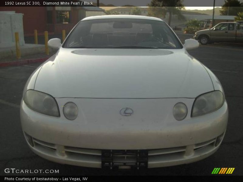 Diamond White Pearl / Black 1992 Lexus SC 300