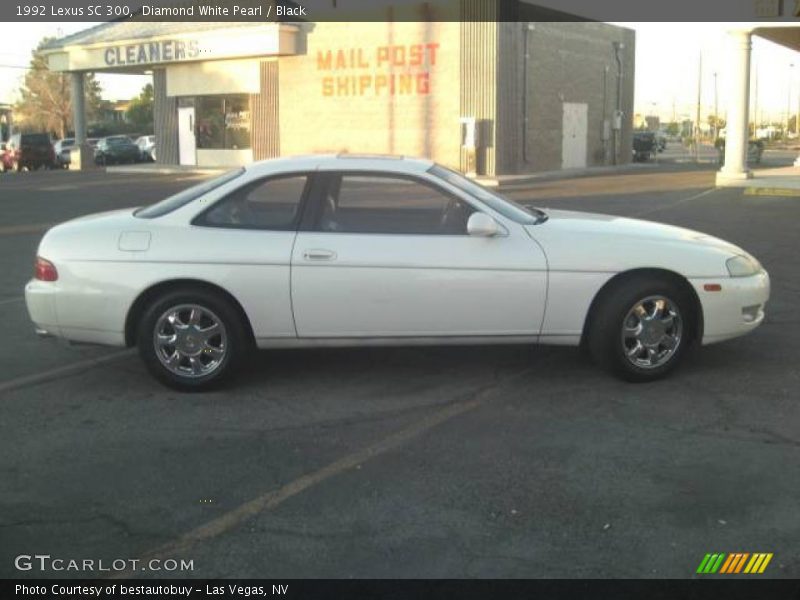 Diamond White Pearl / Black 1992 Lexus SC 300