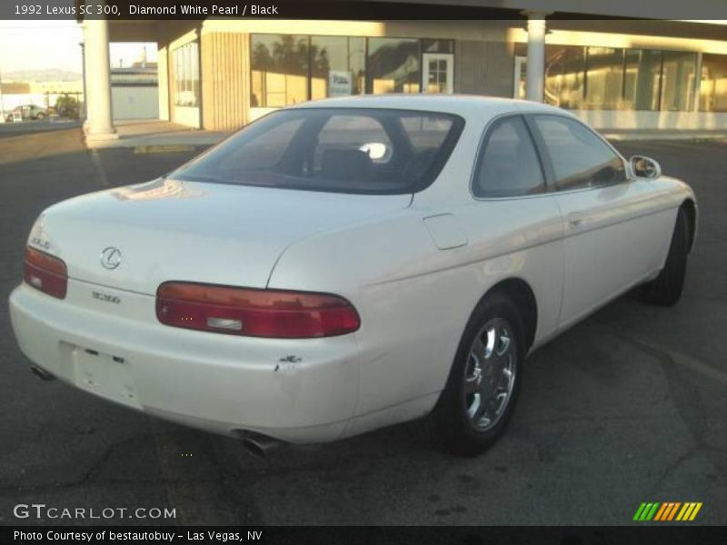 Diamond White Pearl / Black 1992 Lexus SC 300