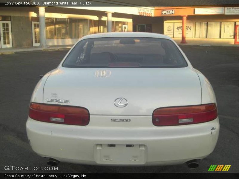 Diamond White Pearl / Black 1992 Lexus SC 300