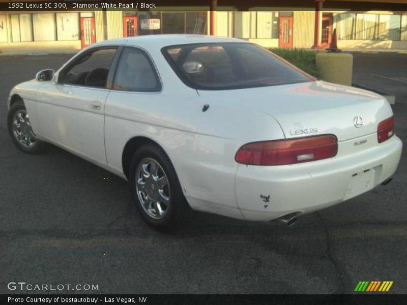 Diamond White Pearl / Black 1992 Lexus SC 300