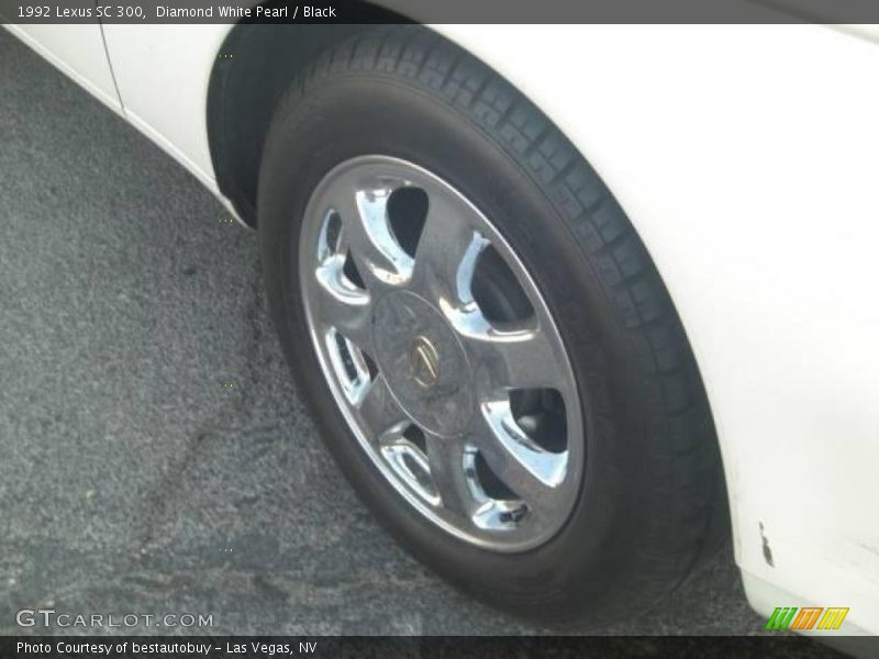 Diamond White Pearl / Black 1992 Lexus SC 300