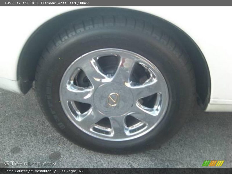 Diamond White Pearl / Black 1992 Lexus SC 300