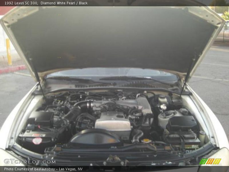 Diamond White Pearl / Black 1992 Lexus SC 300